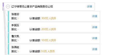 遼寧綠蒂無公害農產品有限責任公司 工商信息 信用報告 財務報表 電話地址查詢 天眼查